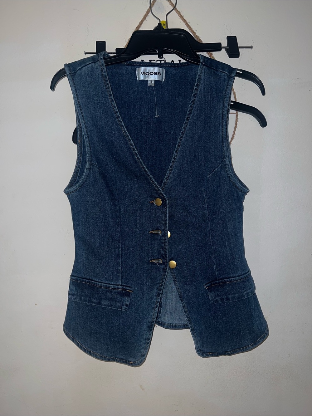 Vigoss Blue Denim Vest with Branded Tag. Never worn.